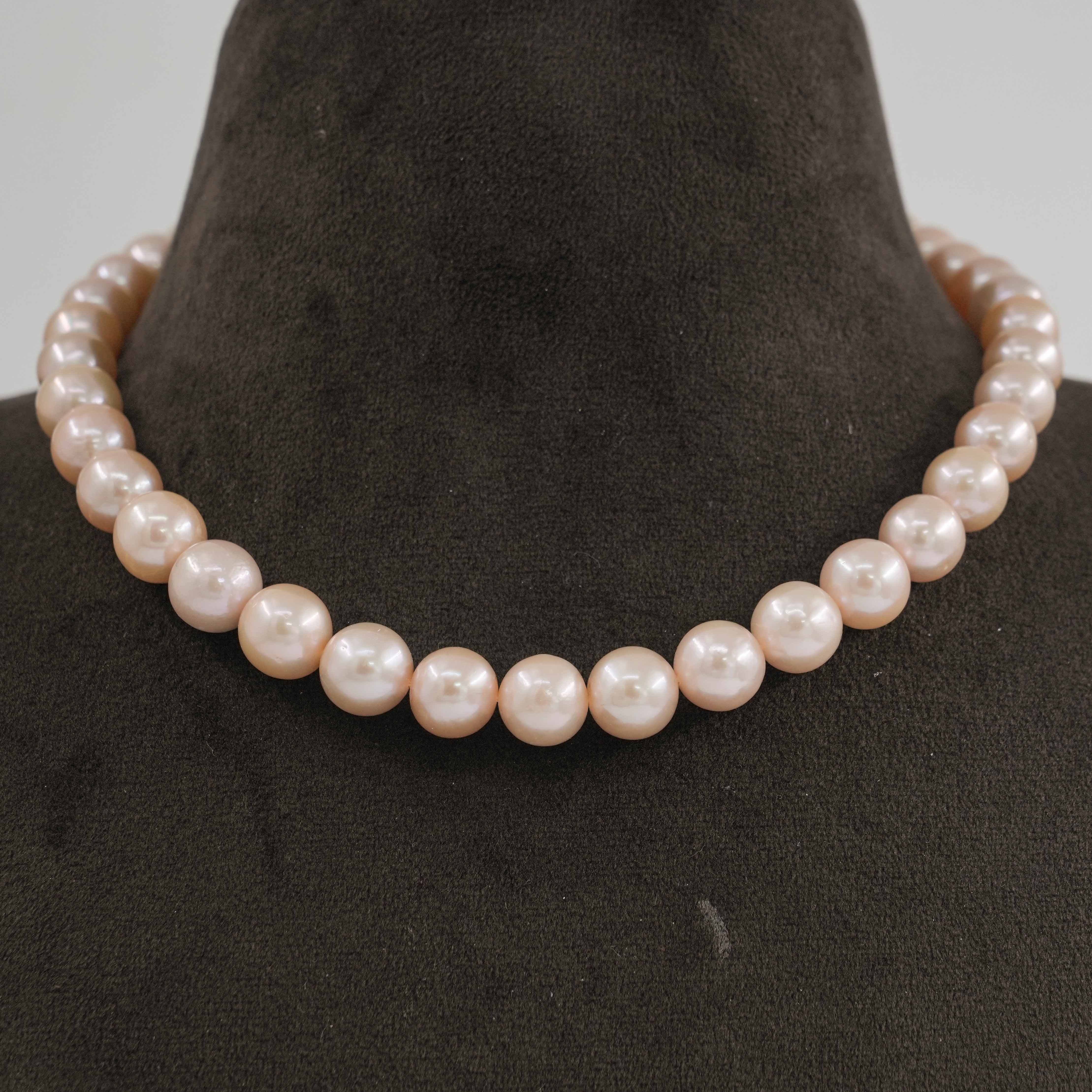 The Pearl Atelier by Kabra Pearls - Classy Peach Pearl Necklace